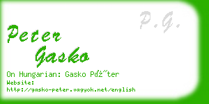 peter gasko business card